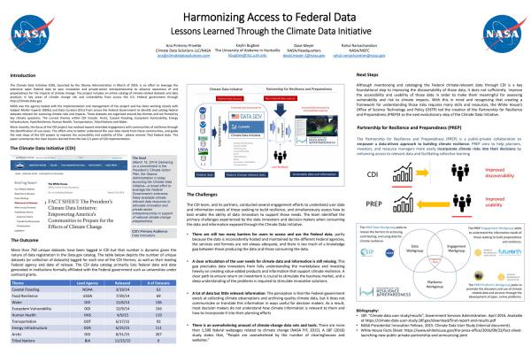 Harmonizing Access to Federal Data: Lessons Learned Through the Climate Data Initiative (AGU Fall Meeting 2016)