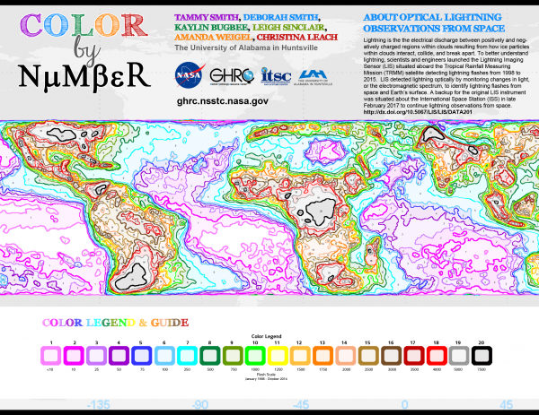 Lightning Color-by-Number handout (2017 ESIP - Research as Art)