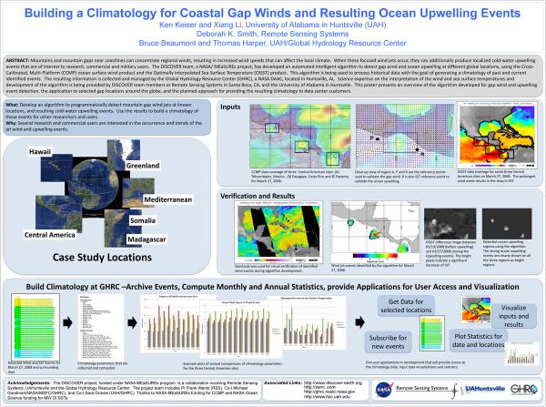 Coastal gap winds and ocean upwelling poster presented at ESIP 2012
