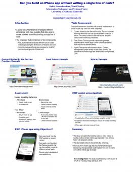 Building iPhone apps without writing code poster