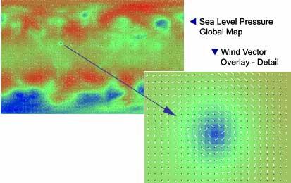 Sea level pressure map