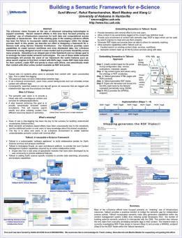 Semantic frameworks for e-Science poster