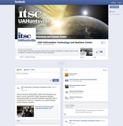 ITSC Facebook page ITSC Facebook page
