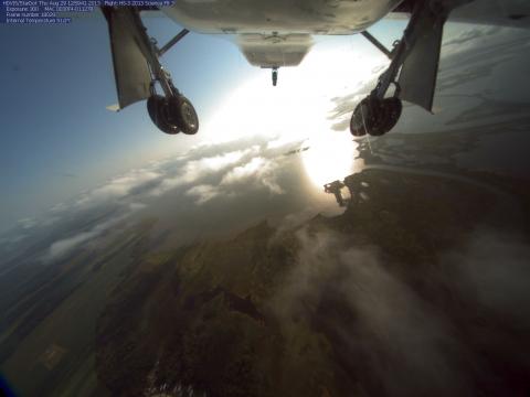 Image taken from the belly cam on the Global Hawk