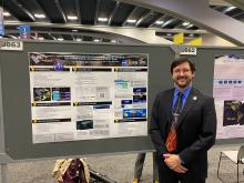 Geoffrey presents a lightning poster at AGU 2019