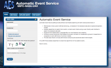 Automated Event Service (AES) Web Interface AES Web Interface